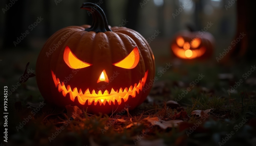 Ghoulish Glow A Halloween Pumpkins Smile Ghoulish Glow A Halloween Pumpkins Smile