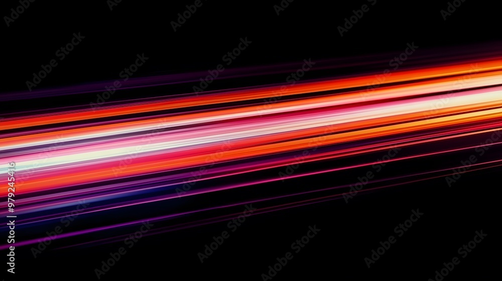 Abstract Background with Diagonal Striped Lines in Red Orange Purple and Pink on Black Abstract Background with Diagonal Striped Lines in Red Orange Purple and Pink on Black