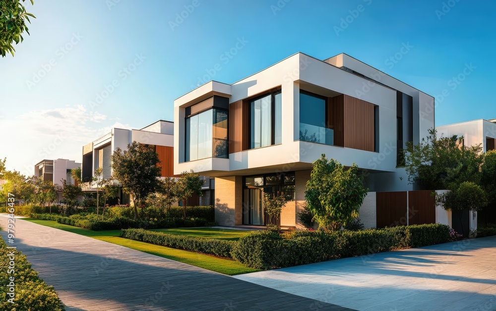 Fototapeta premium Modern house suburband