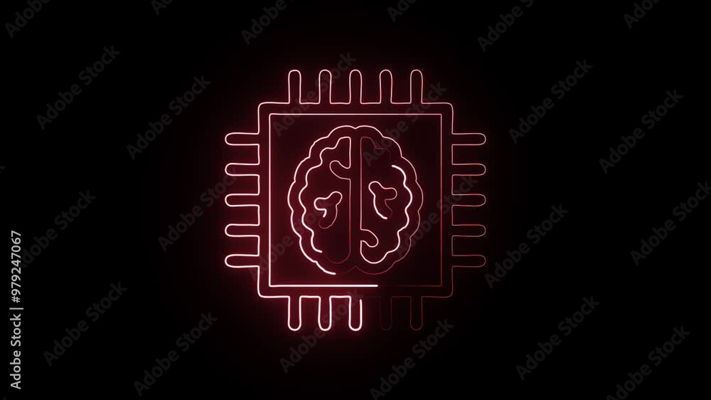 Glowing Neon Processor Icon Isolated on Black Background - HD Motion Graphics Animation
Glowing Neon Processor Icon Isolated on Black Background - HD Motion Graphics Animation