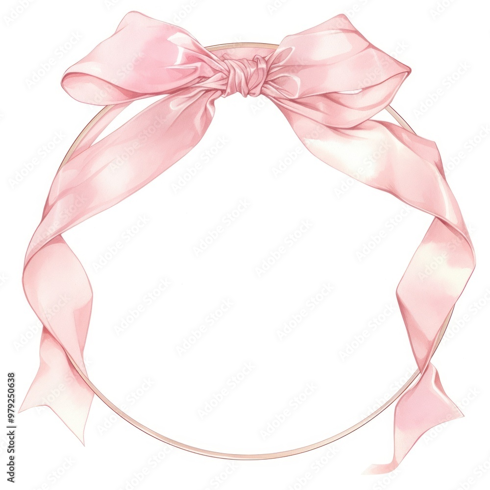 Elegant pink ribbon wreath Elegant pink ribbon wreath