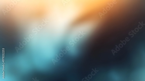 Abstract Blurred Background with Blue and Orange Gradient