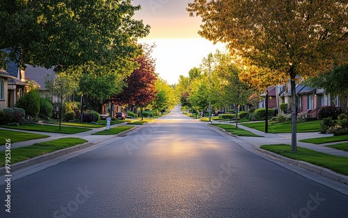 clean and beauty suburband street 