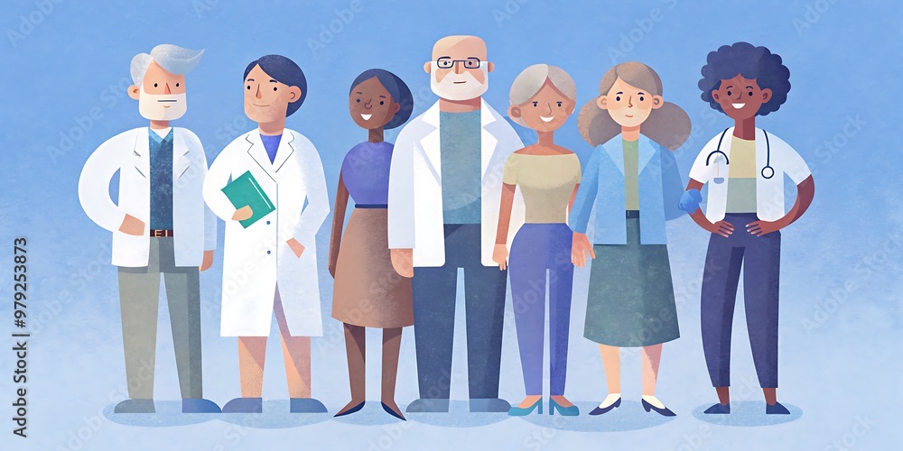 Fototapeta premium Diverse Skilled Workers: Professor, Pharmacist, Photographer - Celebrating Professionalism and Diversity