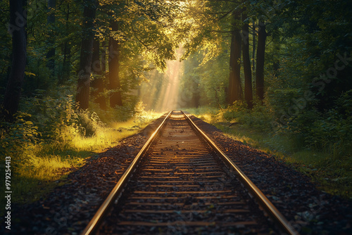 railway in the forest