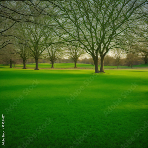 spring background or summer background with fresh grass land