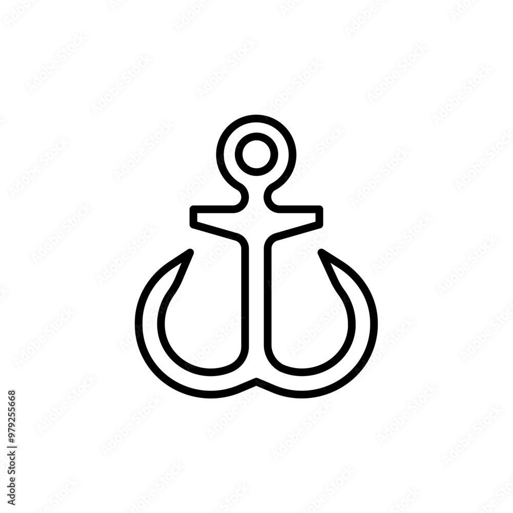 Anchor outline icons, minimalist vector illustration ,simple transparent graphic element .Isolated on white background Anchor outline icons, minimalist vector illustration ,simple transparent graphic element .Isolated on white background