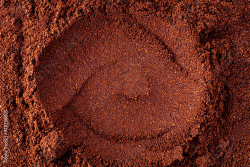 coffee powder, editable.