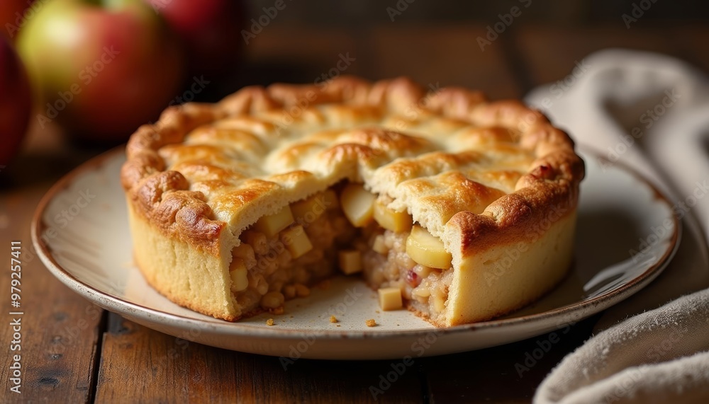 Delicious apple pie ready to be savored Delicious apple pie ready to be savored