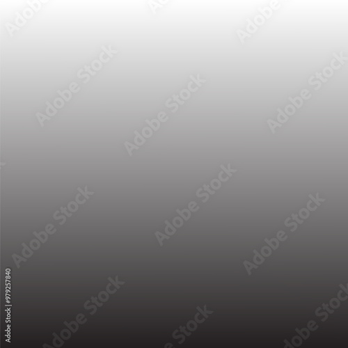 Gray gradient background. Smooth black to white fade. Minimalist transition. Vector backdrop.