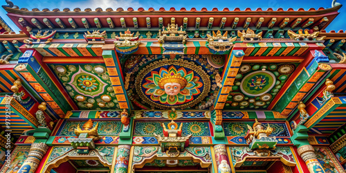 Wallpaper Mural Intricate details and cultural symbols captured from a low angle view , heritage, identity, art, traditional Torontodigital.ca