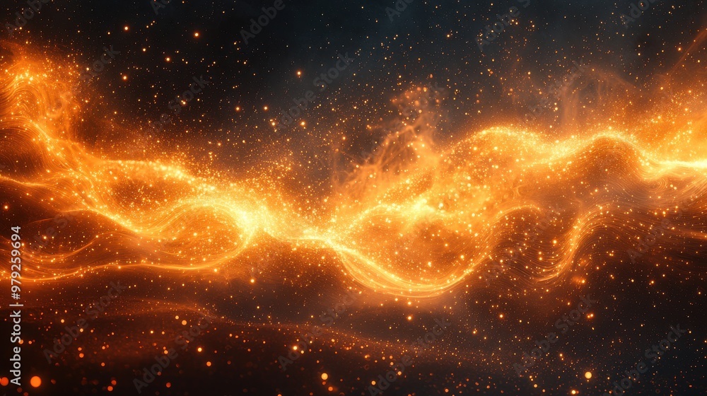 Vibrant orange flames swirl dynamically against a dark backdrop, creating a mesmerizing display of light and energy Vibrant orange flames swirl dynamically against a dark backdrop, creating a mesmerizing display of light and energy