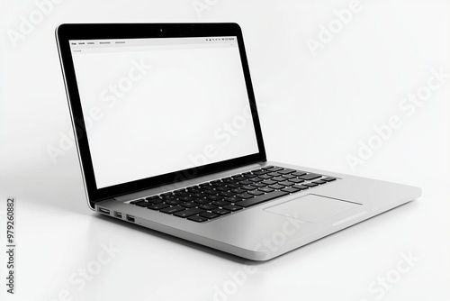 Laptop Mockup on Isolated white background created with Generative AI