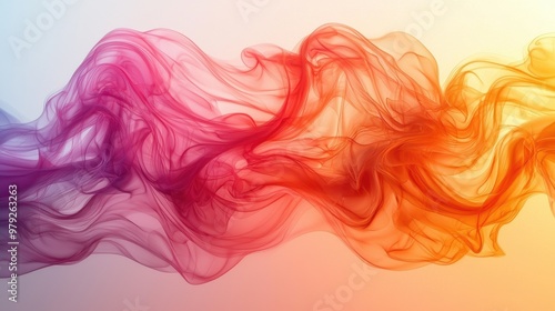 Colorful flowing abstract light trails showcasing vibrant hues of purple, pink, and orange against a soft background