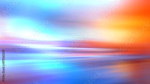 Abstract Blurred Background with Blue Purple and Orange Hues