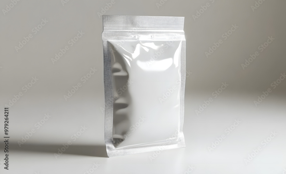 Isolated, side view, 3D rendering of white sachet packet mockup. Empty sealed parcel with salt, pepper, sugar, tea. Clear, airtight small bag for medications. Isolated, side view, 3D rendering of white sachet packet mockup. Empty sealed parcel with salt, pepper, sugar, tea. Clear, airtight small bag for medications.