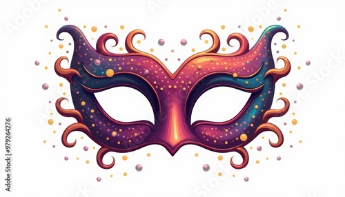  Vibrant masquerade mask perfect for a festive event photo