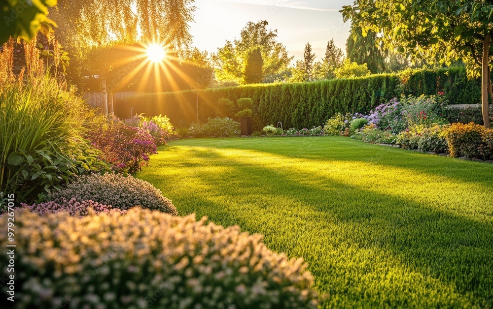 Obraz premium clean and beauty backyard
