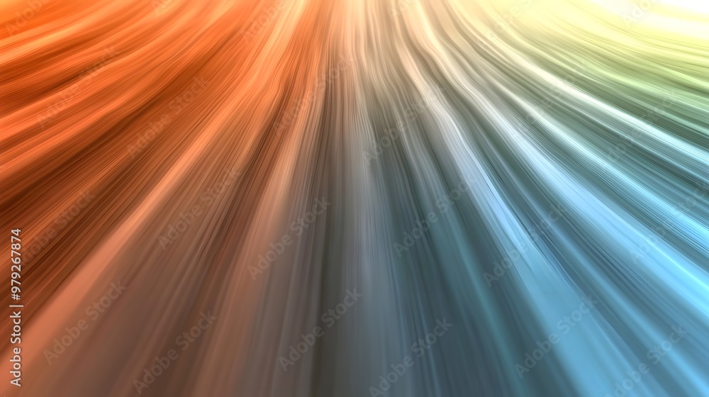 Abstract Background with Orange Green and Blue Stripes Abstract Background with Orange Green and Blue Stripes
