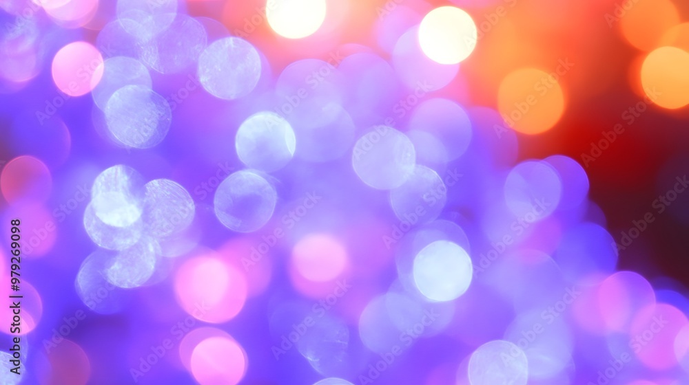 Fototapeta premium Abstract Purple and Orange Bokeh Background