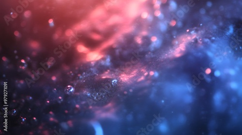 Abstract Blue and Red Bokeh Background