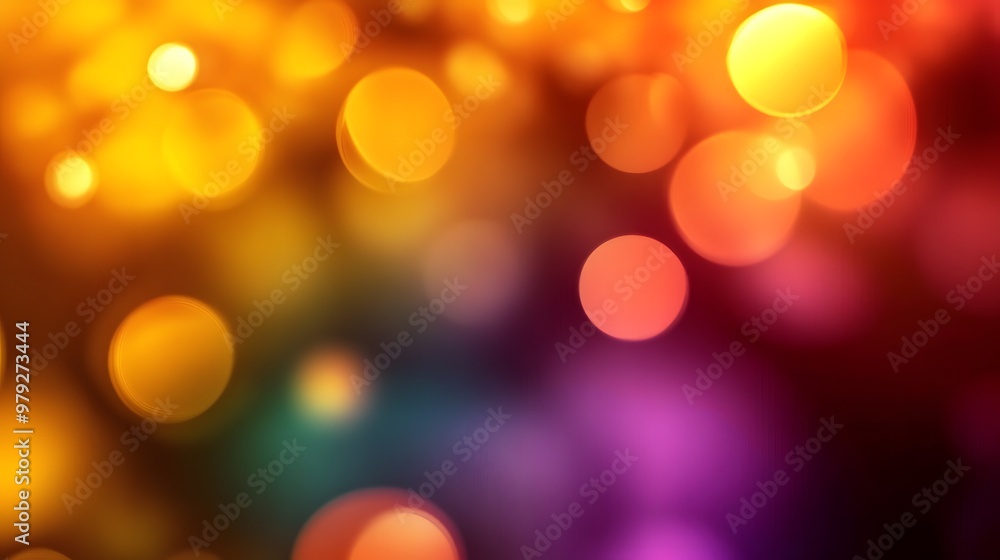 Fototapeta premium Abstract Blurred Background with Warm Colors and Bokeh Lights