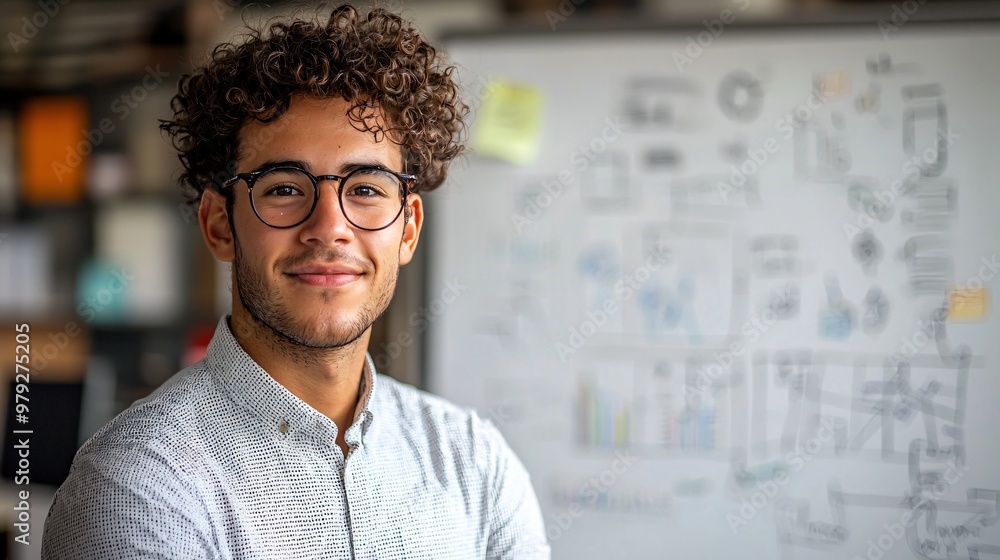 A dynamic entrepreneur standing in front of a whiteboard filled with business strategies, confidently leading a team meeting under bright studio lighting. A dynamic entrepreneur standing in front of a whiteboard filled with business strategies, confidently leading a team meeting under bright studio lighting.