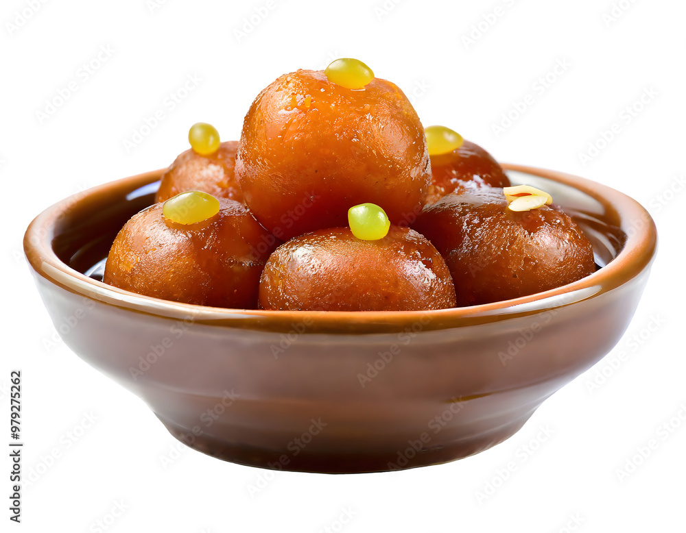 gulab jamun in bowl. Generative AI. gulab jamun in bowl. Generative AI.