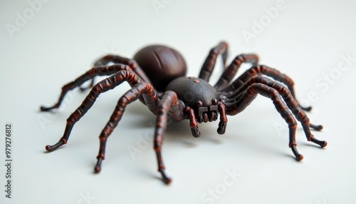  A closeup of a meticulously crafted toy spider photo