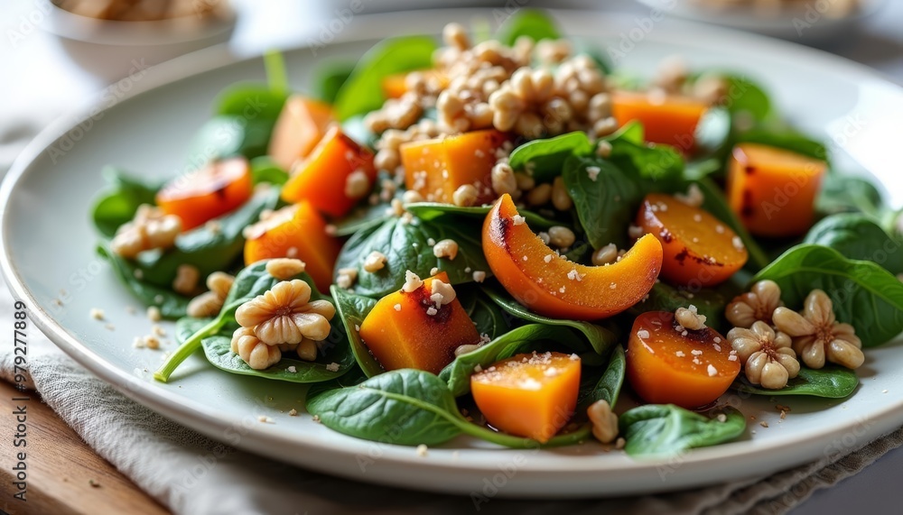 Fresh and vibrant salad ready to be savored Fresh and vibrant salad ready to be savored
