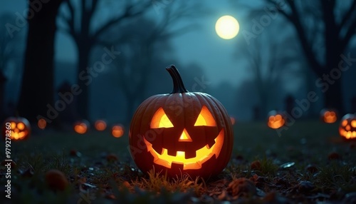  Ghoulish Glow A Halloween Pumpkins Smile