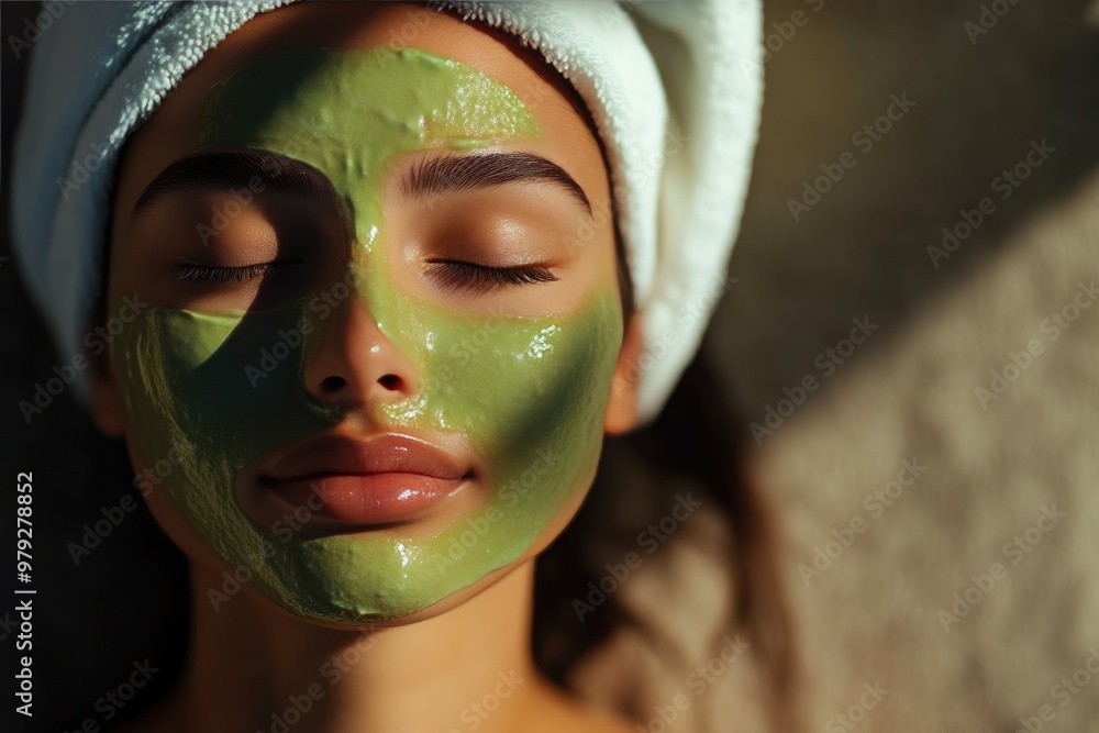 Relaxing Skincare Routine: Green Mask and Sunlight Relaxing Skincare Routine: Green Mask and Sunlight