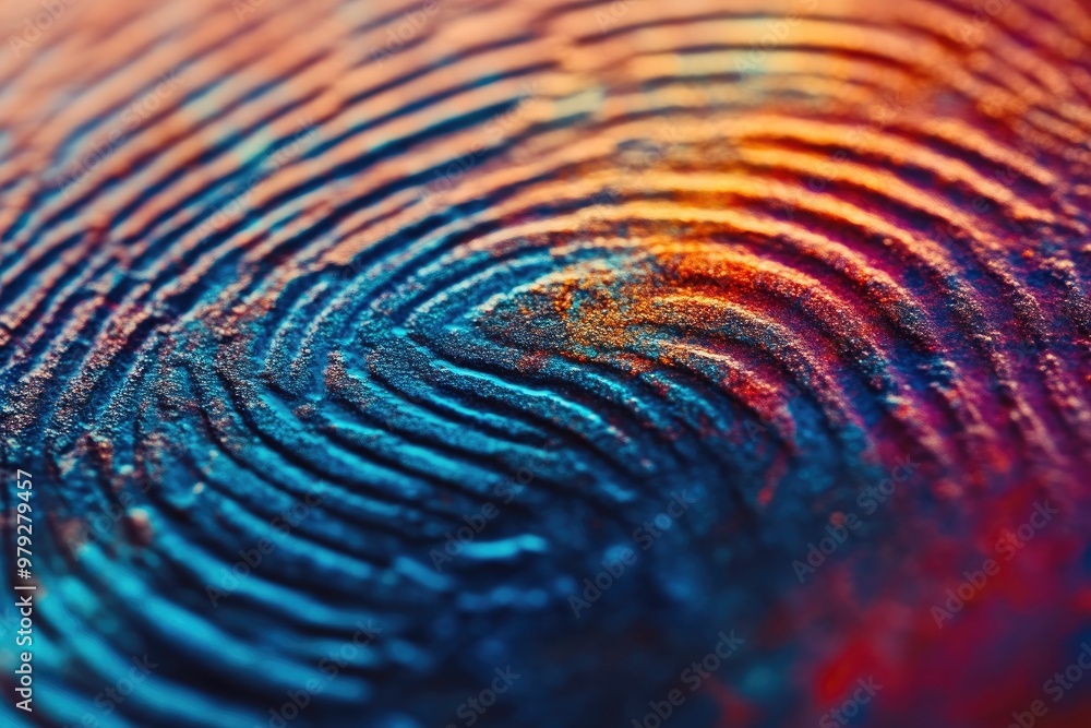 Dynamic Abstract Fingerprint Patterns in a Spectrum of Colors Stock ...