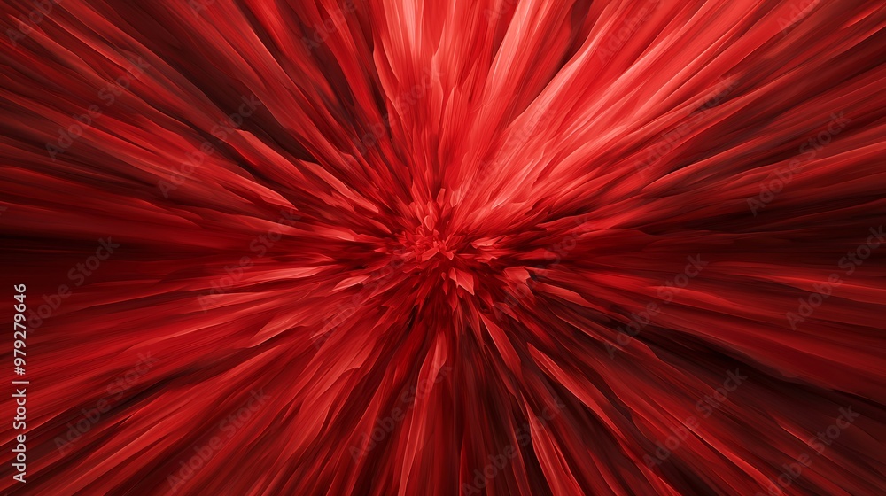 Fototapeta premium Abstract red burst with dynamic energy effect