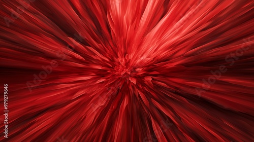 Abstract red burst with dynamic energy effect