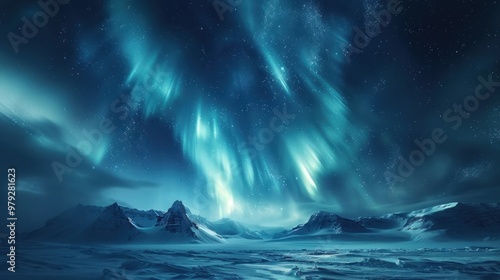 The aurora often has a beautiful and dazzling blue color at the south pole.