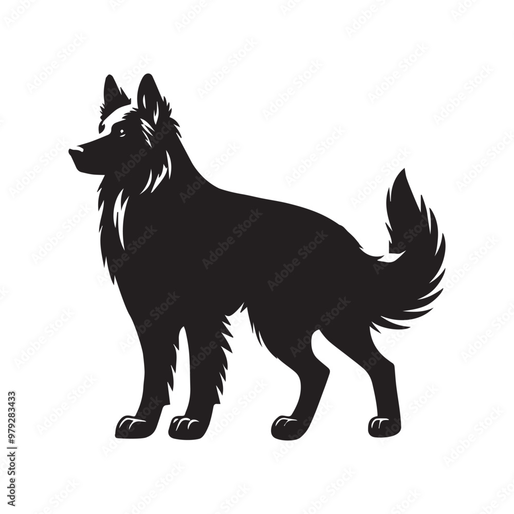 Golden Retriever dog silhouette Design, Dog Clipart vector illustration in black and white
Golden Retriever dog silhouette Design, Dog Clipart vector illustration in black and white