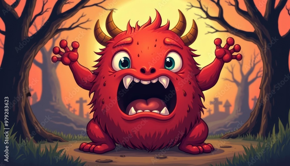 A playful monsters Halloween surprise A playful monsters Halloween surprise