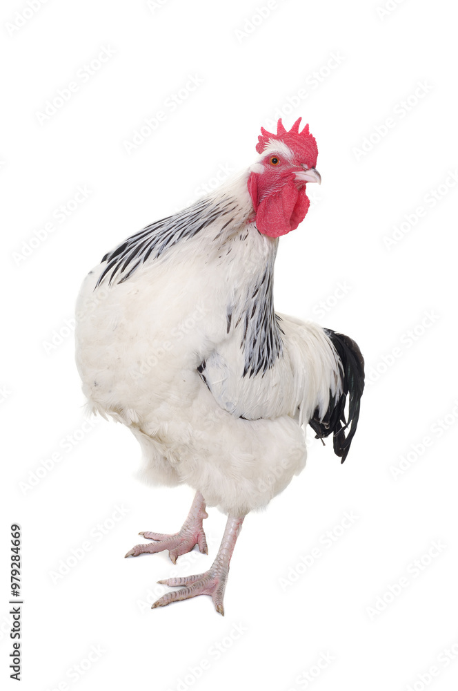 Fototapeta premium Rooster on white background
