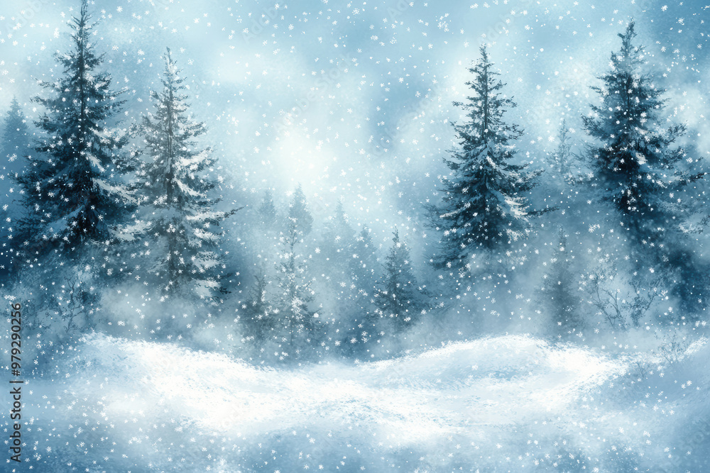 Snowflakes Falling on Winter Snowdrifts Snowflakes Falling on Winter Snowdrifts