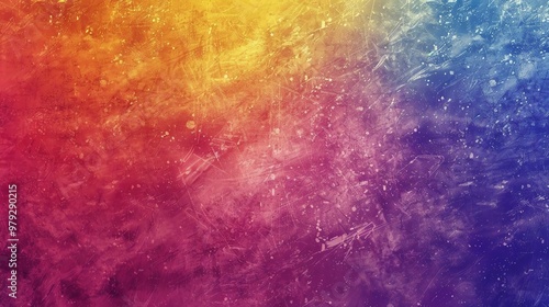 Colorful abstract grunge background with red, yellow, and blue tones.