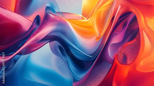 Wallpaper Mural abstract wave background Torontodigital.ca