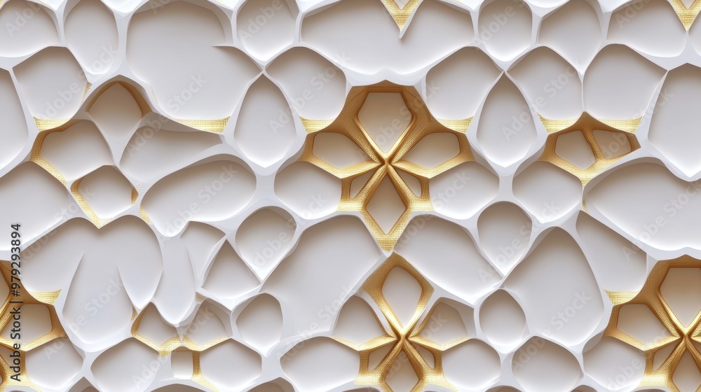 Gold & White Pattern. Gold & White Pattern.