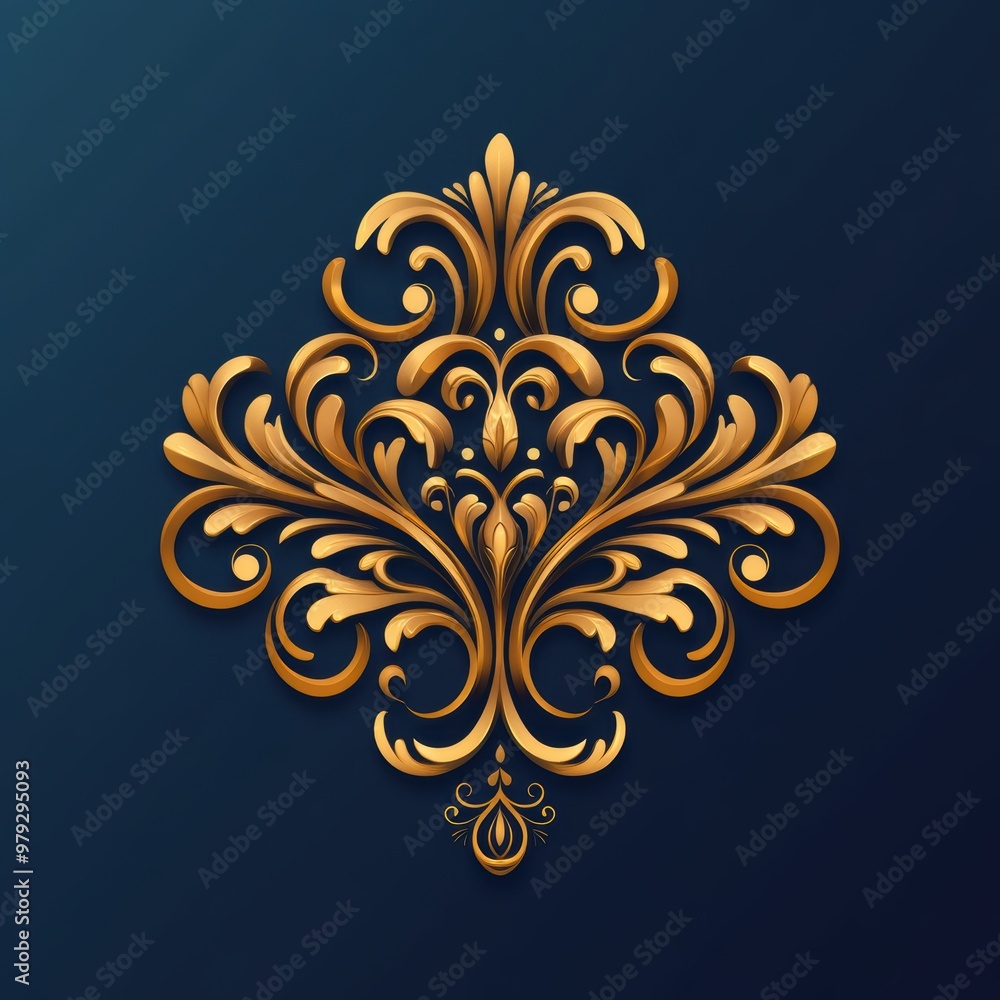 Golden Floral Design. Golden Floral Design.