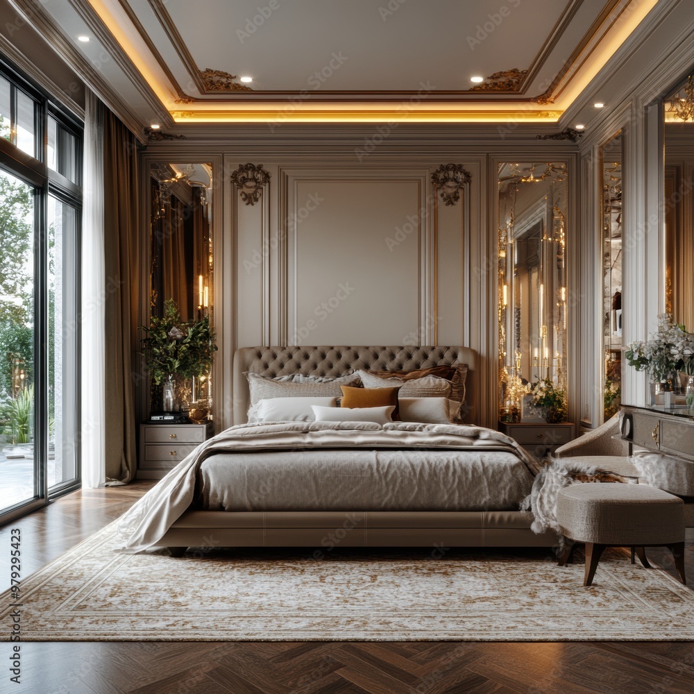 Fototapeta premium Luxury Bedroom Interior.