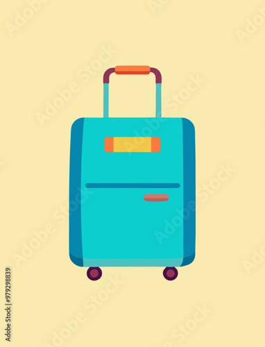 suitcase travel icon free vector