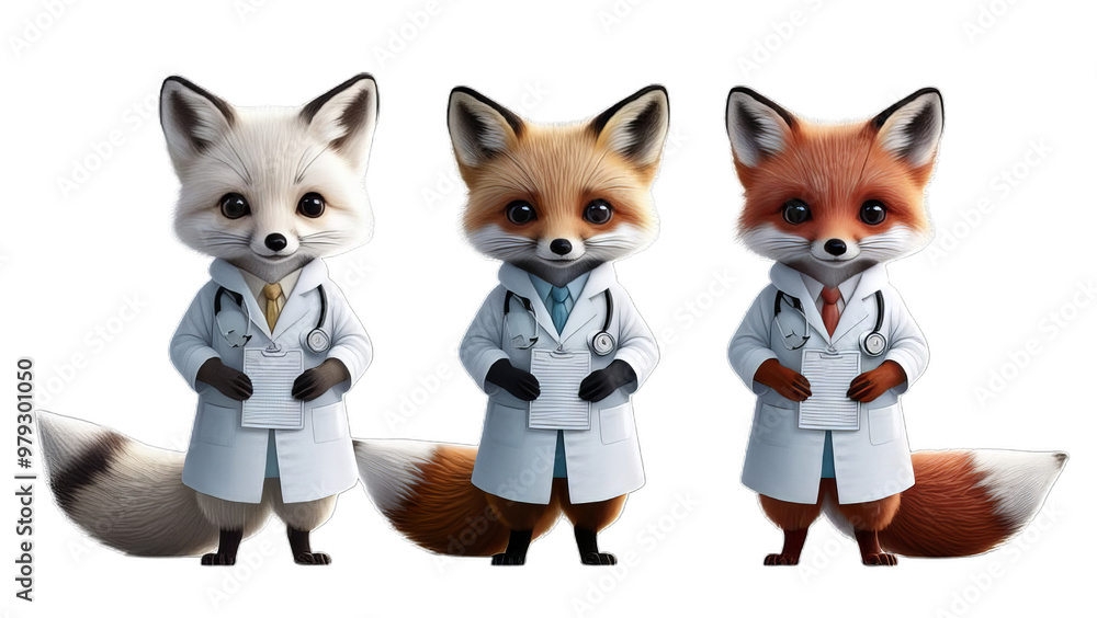 Charming Animal Art: Cute Foxes in Doctor Ropes with Stethoscopes for Young Readers
Charming Animal Art: Cute Foxes in Doctor Ropes with Stethoscopes for Young Readers
