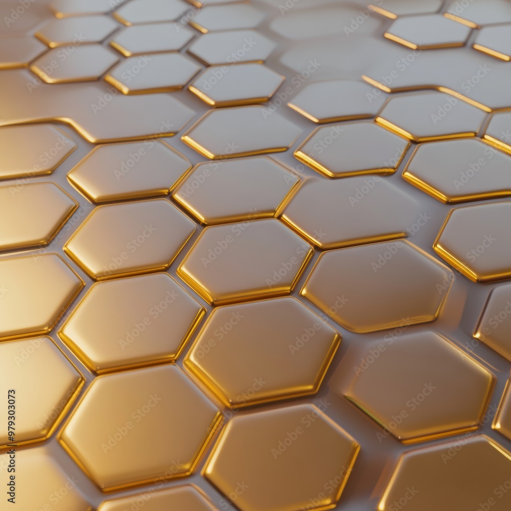 Golden Hexagon Pattern. Golden Hexagon Pattern.