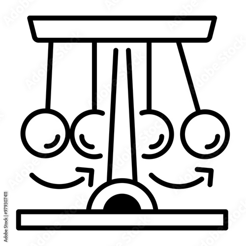 Line style icon of pendulum movement 