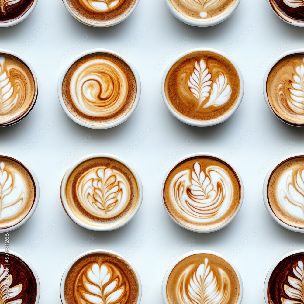 Latte Art Pattern. Latte Art Pattern.
